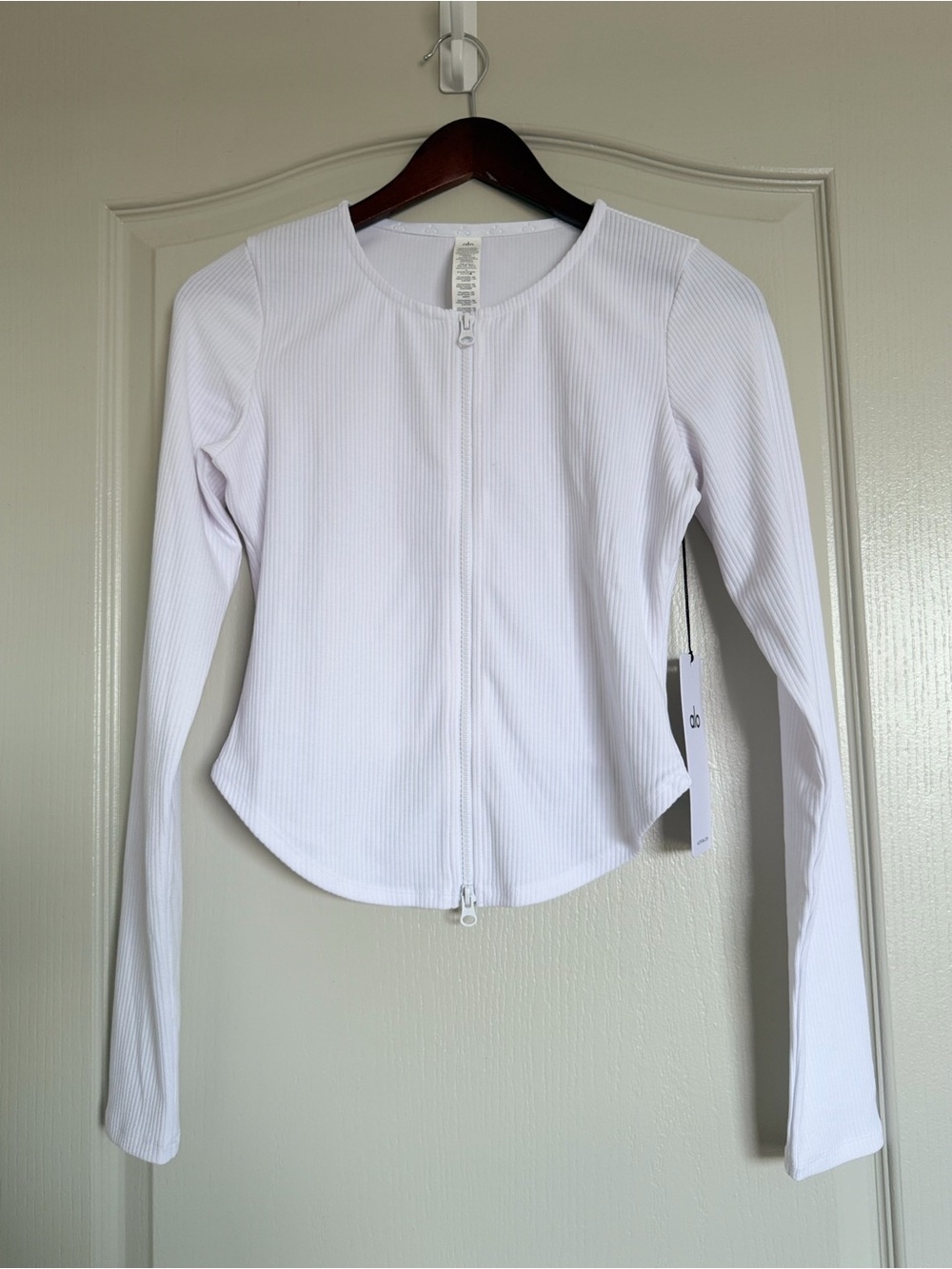 Ribbed Stardust Long Sleeve - White